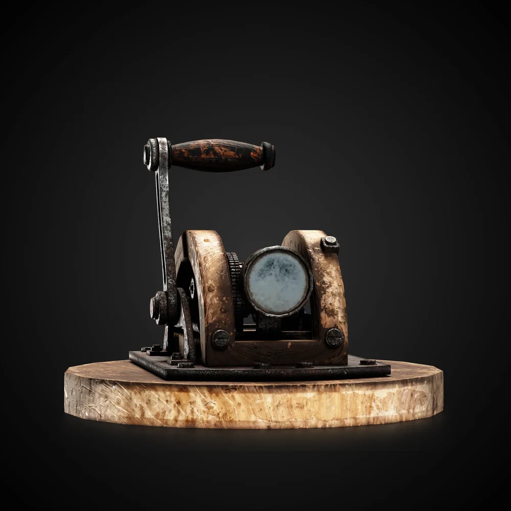 Mechanical Lever Game-Ready + 4k Textures | Blenderkit Series