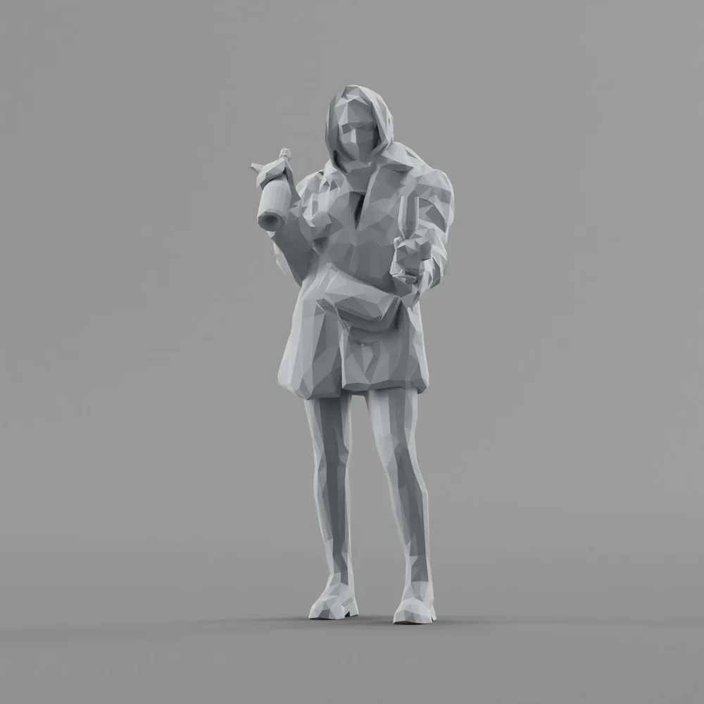 Lowpoly Female Standing