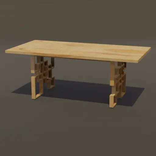 Table Moden With Square Design Legs