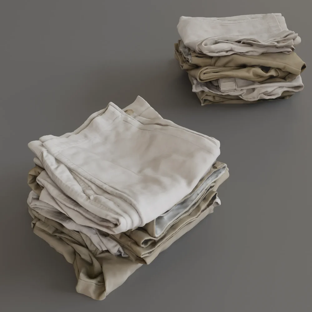 Stack Of Clear Pants