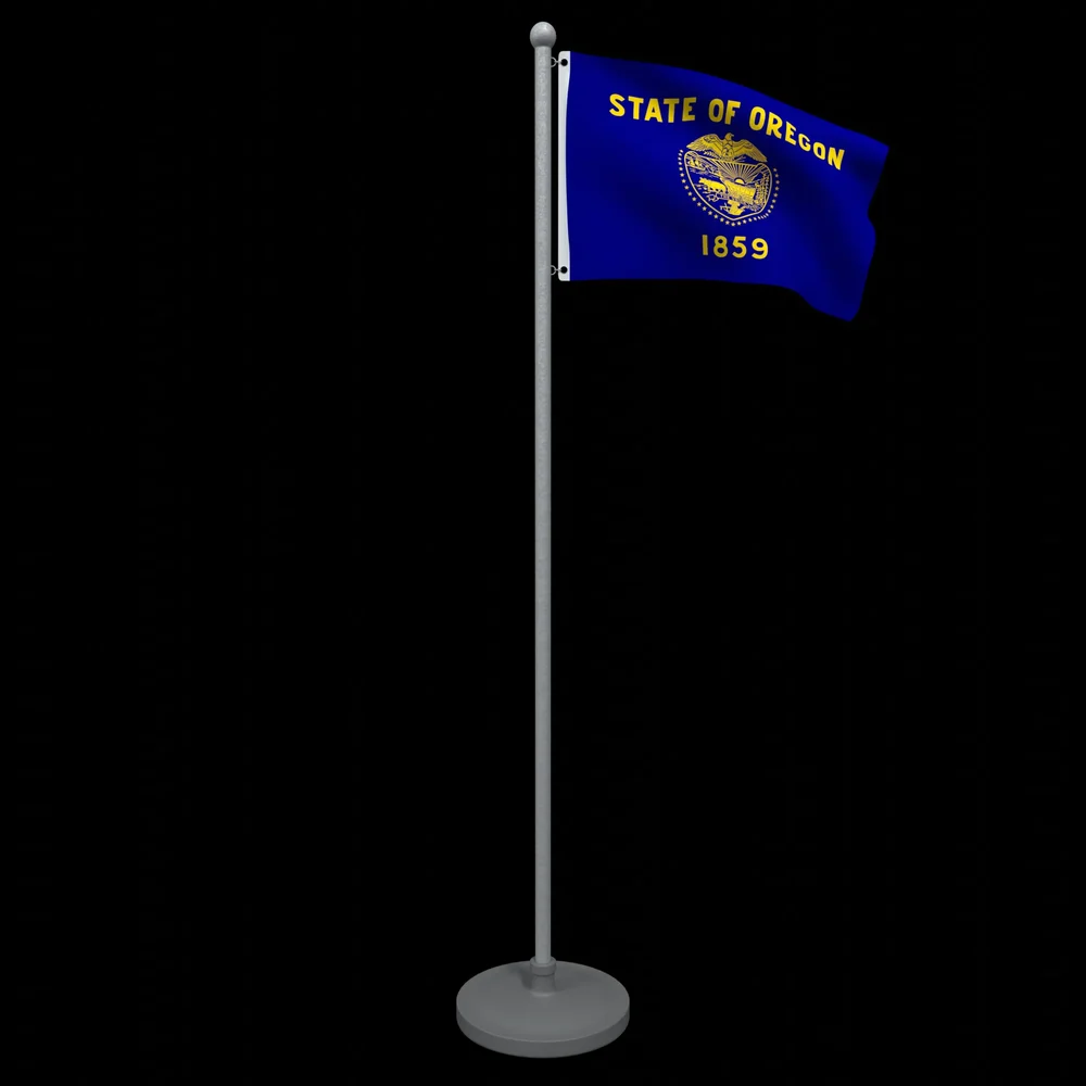Animated Flag Of Oregon State