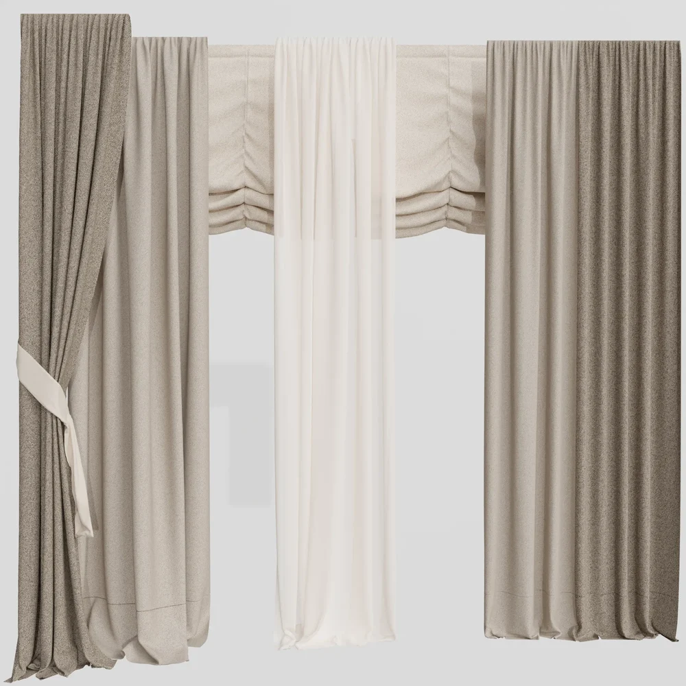 Gd Silk And Cotton Curtain
