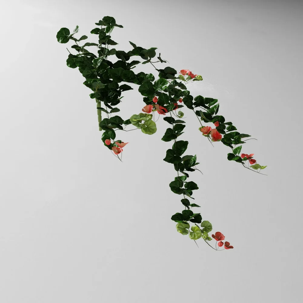 Artificial Creeper Red Geranium V2