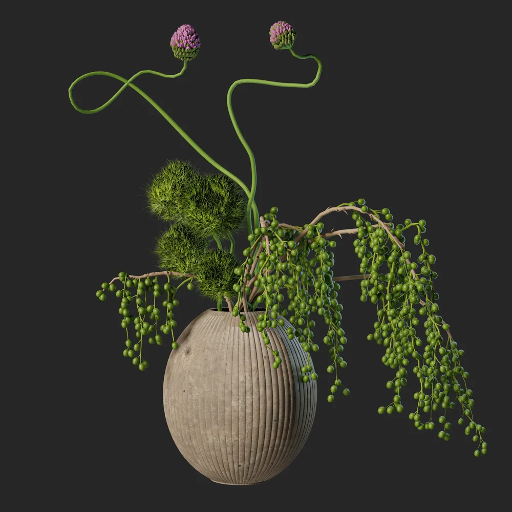 Organic Curved Floral Vase