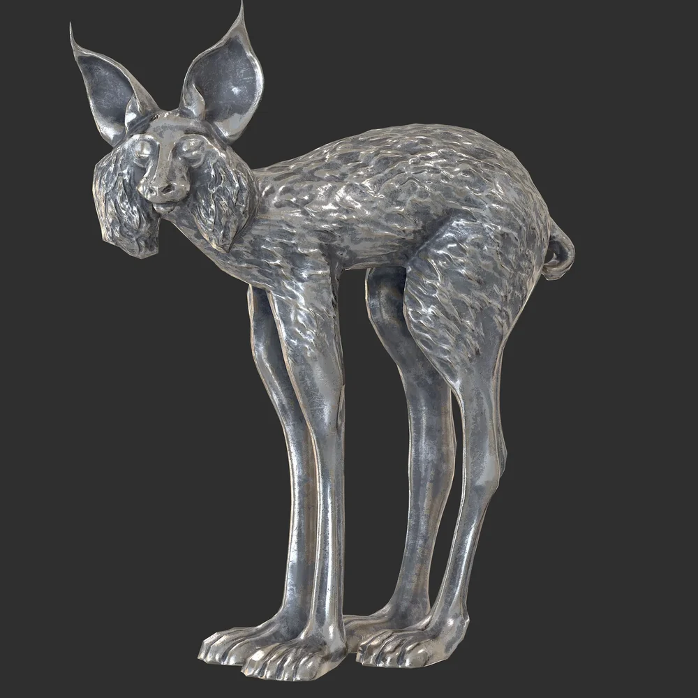 Lynx Steel Statue