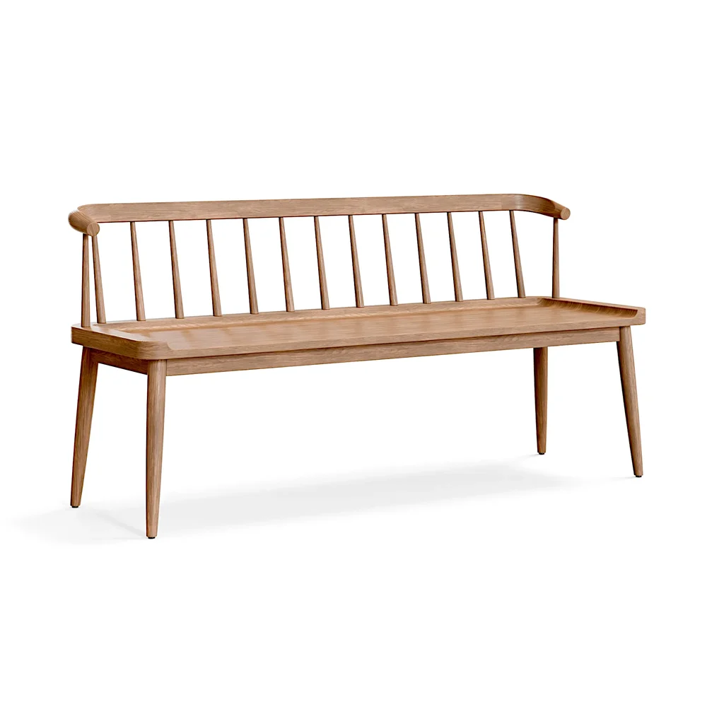 Pali Light Wood Bench