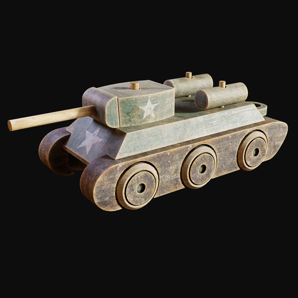 Wooden Toy Medium Tank