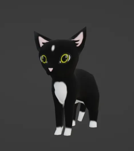 Low Poly Cat Sphinx