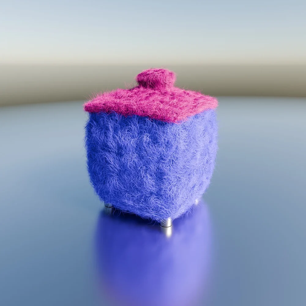 Fantastic Abstract Cozy Colorful Woolly Side Box