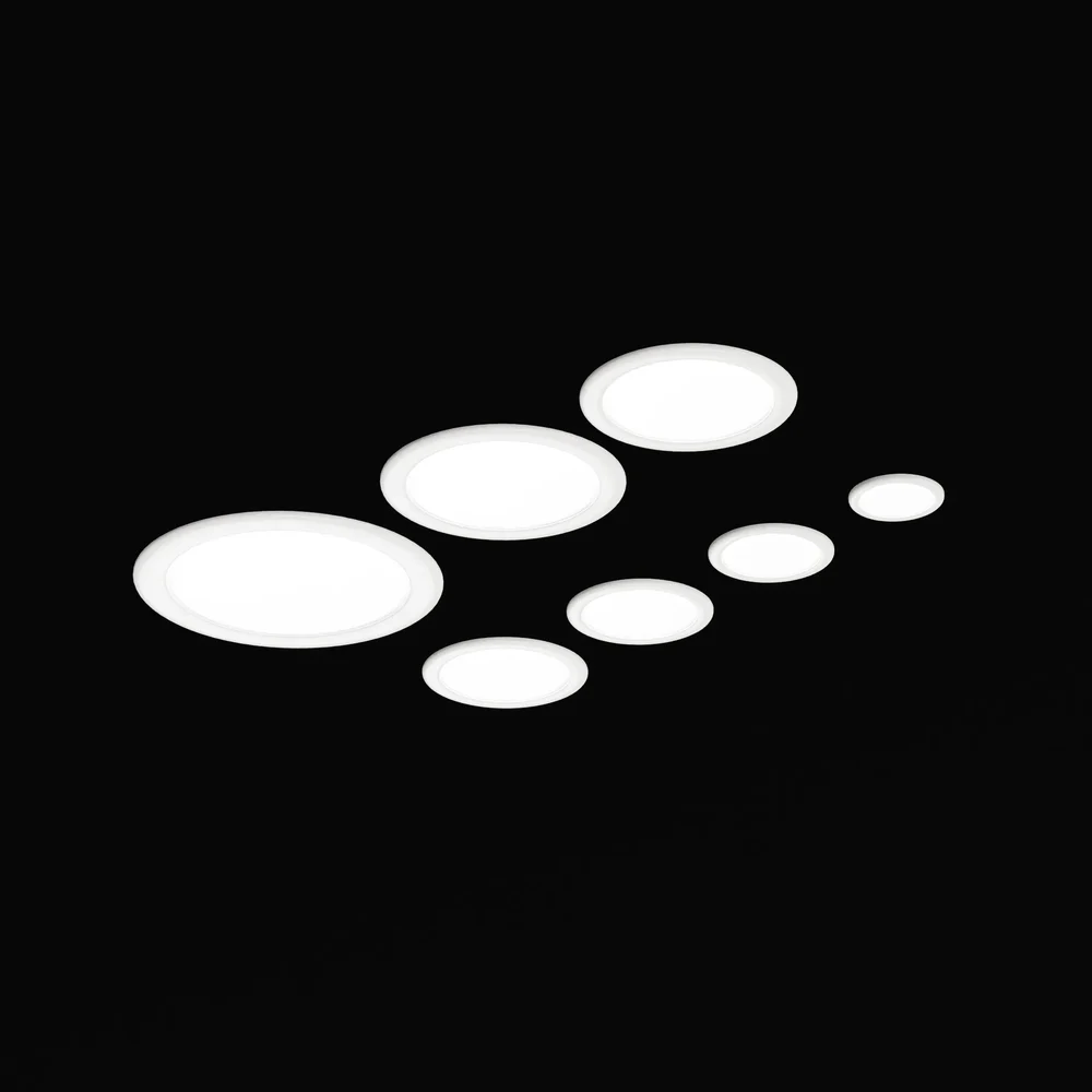 Lowpoly Round Recessed Led Pinlights